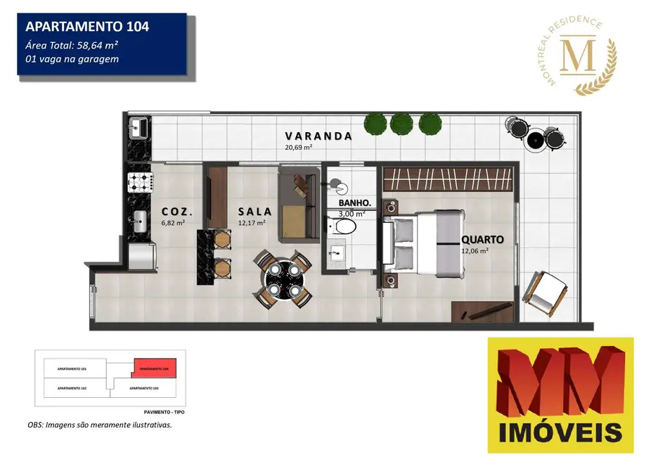 Apartamento com 1 quarto à venda, 59m2 em Braga, Cabo Frio - RJ - imagem 9 Foto 9 de Apartamento com 1 quarto à venda, 59m2 em Braga, Cabo Frio - RJ