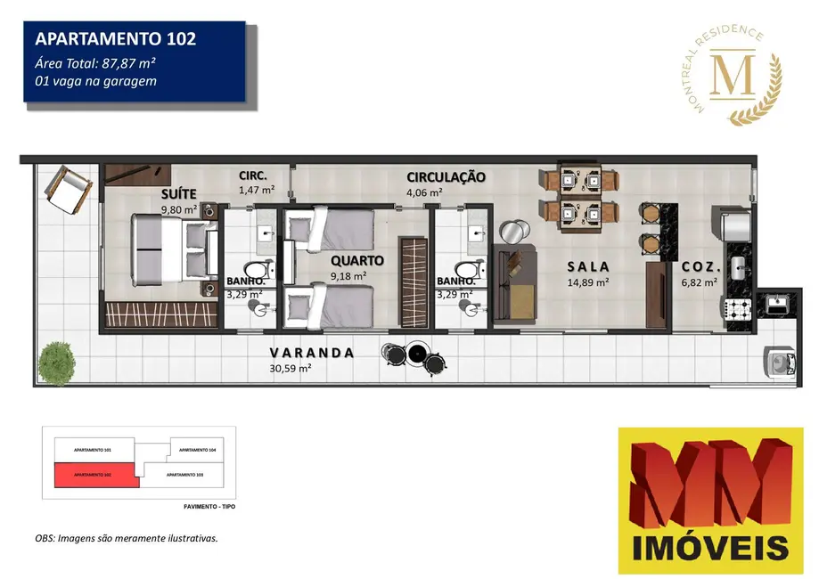 Apartamento com 1 quarto à venda, 59m2 em Braga, Cabo Frio - RJ - imagem 7 Foto 7 de Apartamento com 1 quarto à venda, 59m2 em Braga, Cabo Frio - RJ