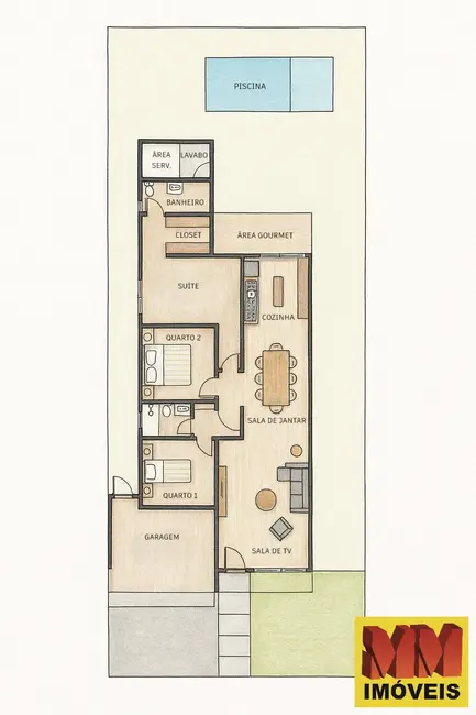 Casa de Condomínio com 3 quartos à venda, 177m2 em Ogiva, Cabo Frio - RJ - imagem 5 Foto 5 de Casa de Condomínio com 3 quartos à venda, 177m2 em Ogiva, Cabo Frio - RJ