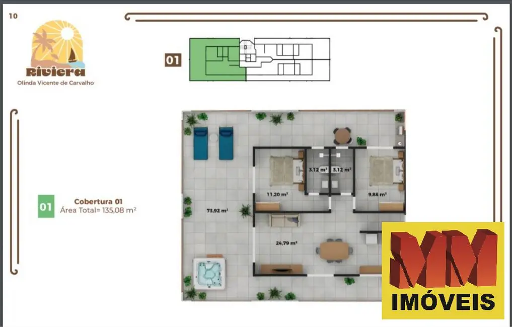 Foto 8 de Apartamento com 1 quarto à venda, 49m2 em Vila Nova, Cabo Frio - RJ