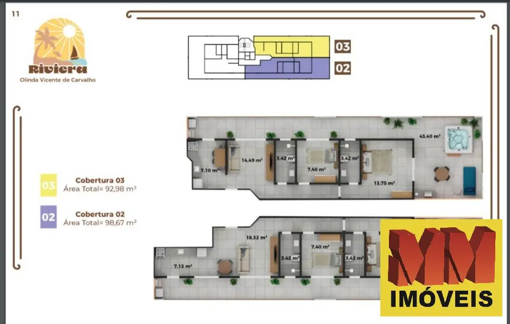 Foto 9 de Apartamento com 1 quarto à venda, 49m2 em Vila Nova, Cabo Frio - RJ