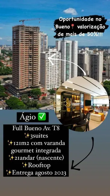 Apartamento com 3 quartos à venda, 121m2 em Setor Bueno, Goiania - GO - imagem 4 Foto 4 de Apartamento com 3 quartos à venda, 121m2 em Setor Bueno, Goiania - GO