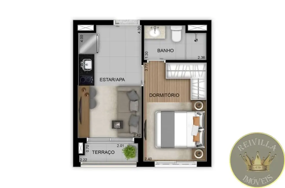 Apartamento com 1 quarto à venda, 28m2 em Jardim Independência, São Paulo - SP - imagem 7 Foto 7 de Apartamento com 1 quarto à venda, 28m2 em Jardim Independência, São Paulo - SP