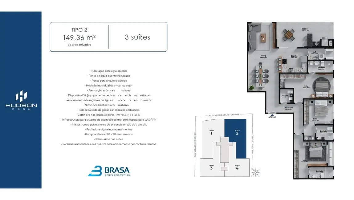 Foto 7 de Apartamento com 3 quartos à venda, 122m2 em Porto Belo - SC