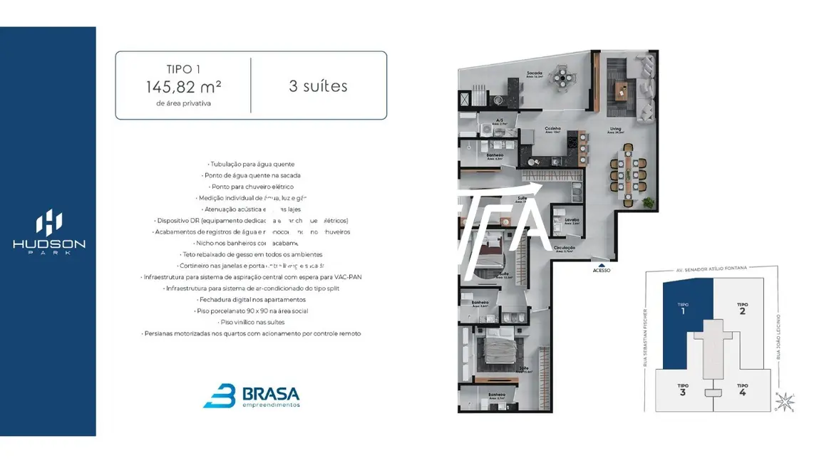 Foto 6 de Apartamento com 3 quartos à venda, 122m2 em Porto Belo - SC