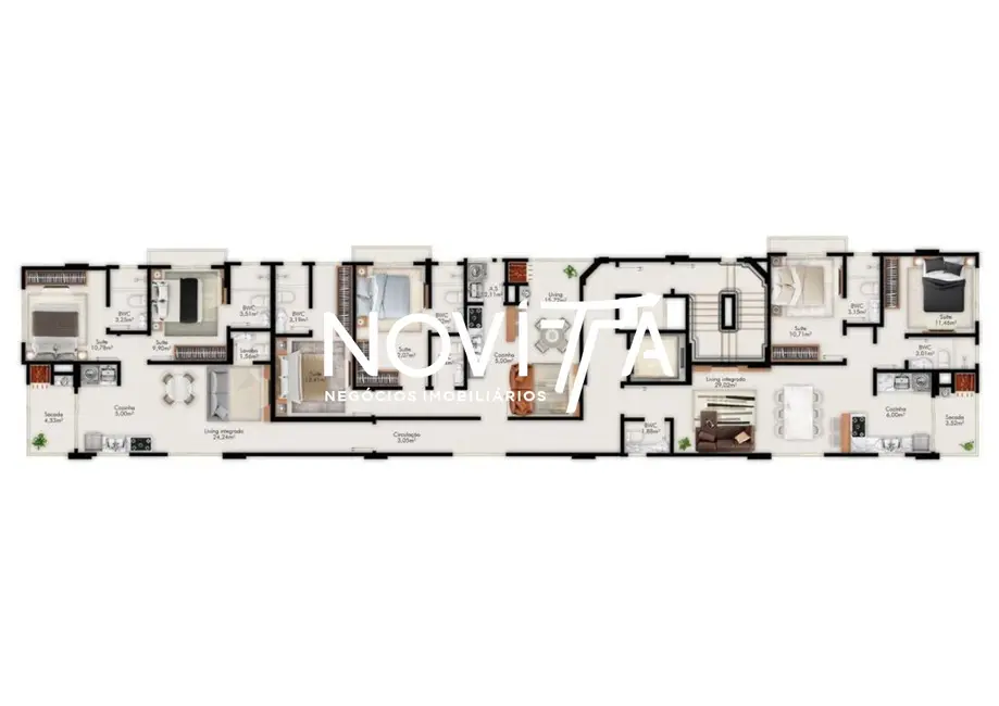 Foto 3 de Apartamento com 2 quartos à venda, 71m2 em Porto Belo - SC