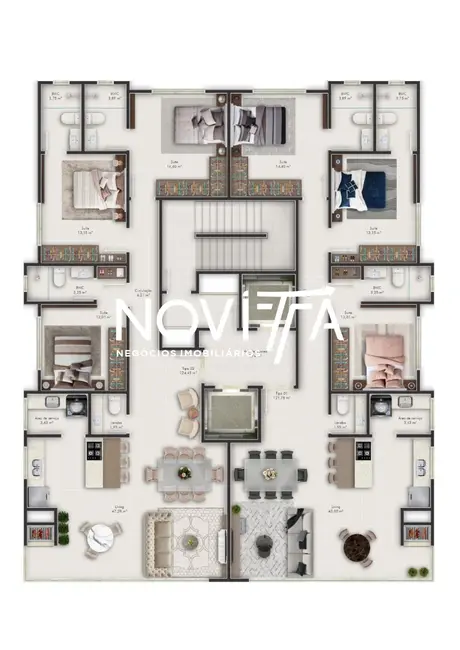 Foto 3 de Apartamento com 3 quartos à venda, 127m2 em Meia Praia, Itapema - SC