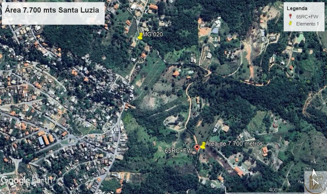 Foto 2 de Terreno / Lote à venda, 7700m2 em Fazendinha do Barão, Santa Luzia - MG