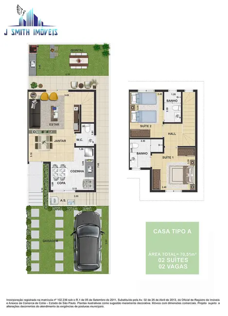 Foto 2 de Casa com 2 quartos à venda, 71m2 em Parque Rincão, Cotia - SP