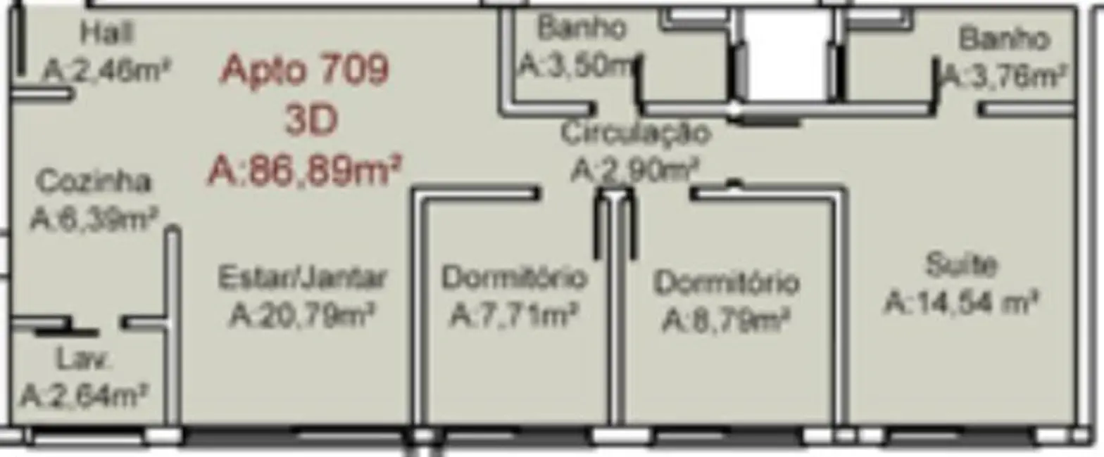 Foto 3 de Apartamento com 3 quartos à venda, 87m2 em Santa Tereza, Porto Alegre - RS