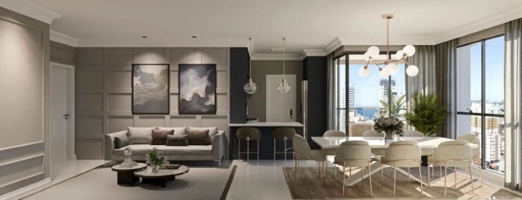 Foto 4 de Apartamento com 3 quartos à venda, 108m2 em Meia Praia, Itapema - SC