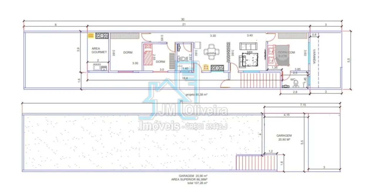 Foto 3 de Casa com 3 quartos à venda, 107m2 em Parque Atenas do Sul, Itapetininga - SP