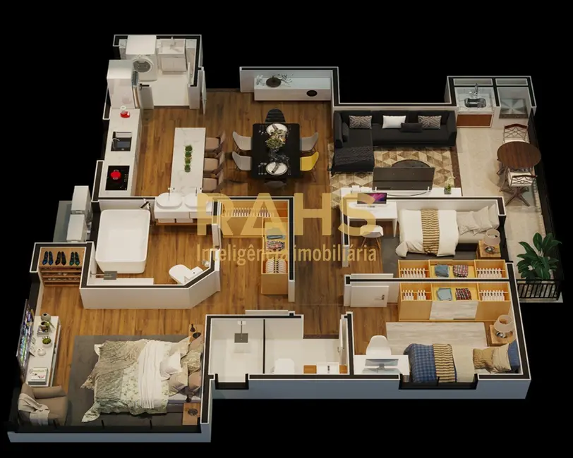 Foto 6 de Apartamento com 3 quartos à venda, 93m2 em Saguaçu, Joinville - SC