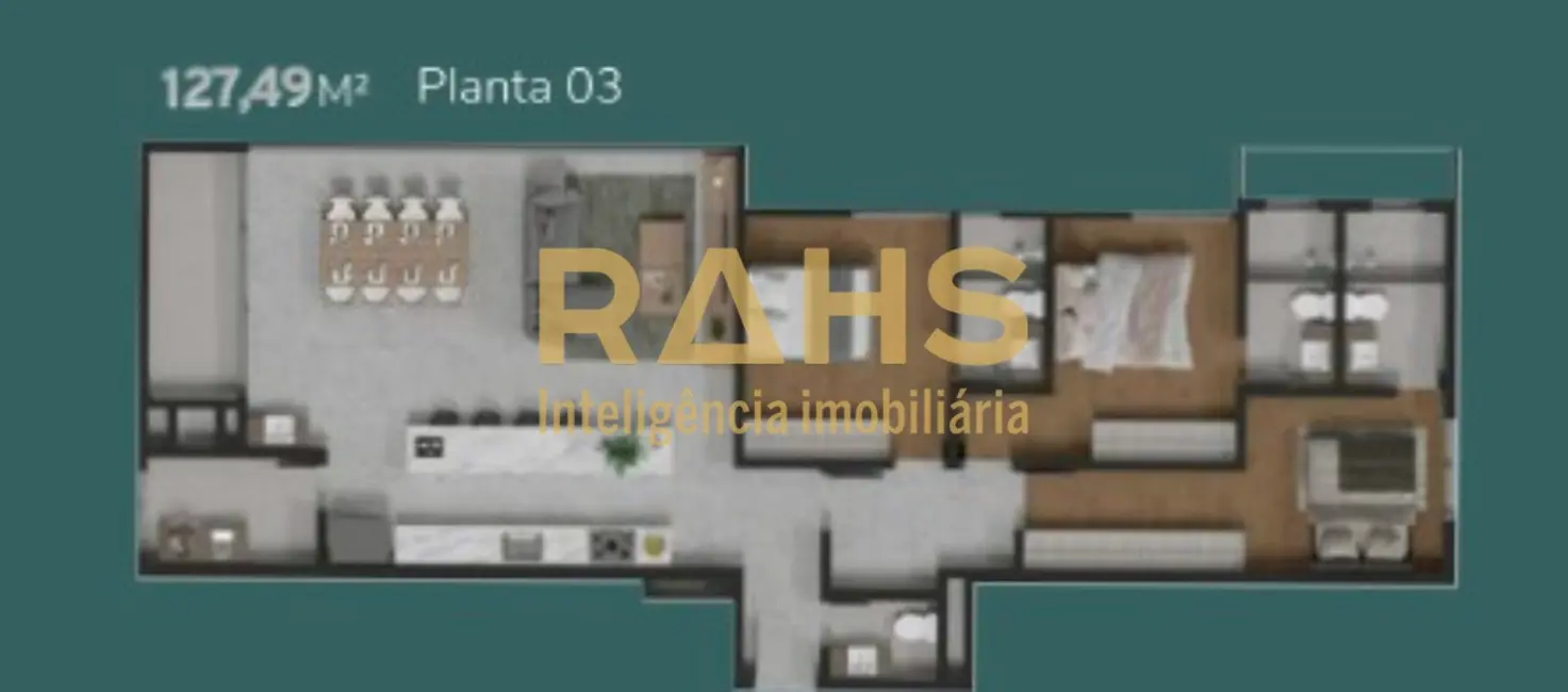 Foto 2 de Apartamento com 3 quartos à venda, 127m2 em Atiradores, Joinville - SC