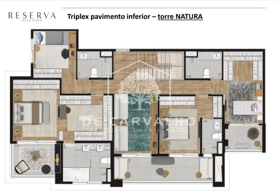 Foto 4 de Apartamento com 4 quartos à venda, 419m2 em Anhangabaú, Jundiai - SP