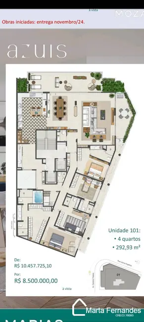 Apartamento com 4 quartos à venda, 293m2 em Ipanema, Rio De Janeiro - RJ - imagem 4 Foto 4 de Apartamento com 4 quartos à venda, 293m2 em Ipanema, Rio De Janeiro - RJ