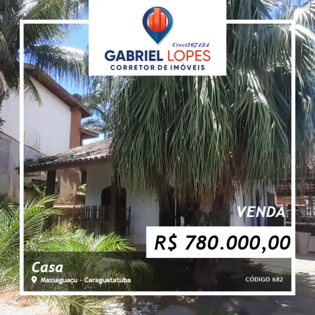 Foto 1 de Casa com 3 quartos à venda, 300m2 em Massaguaçu, Caraguatatuba - SP