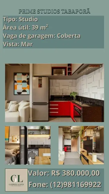 Foto 1 de Apartamento com 1 quarto à venda, 38m2 em Jardim Britânia, Caraguatatuba - SP