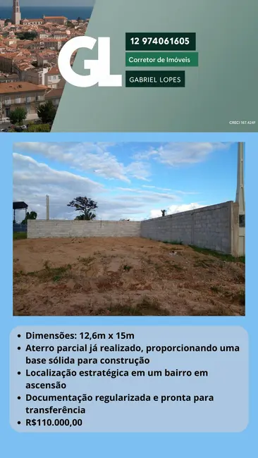 Foto 1 de Terreno / Lote à venda, 172m2 em Loteamento Estância Mirante de Caraguatatuba, Caraguatatuba - SP