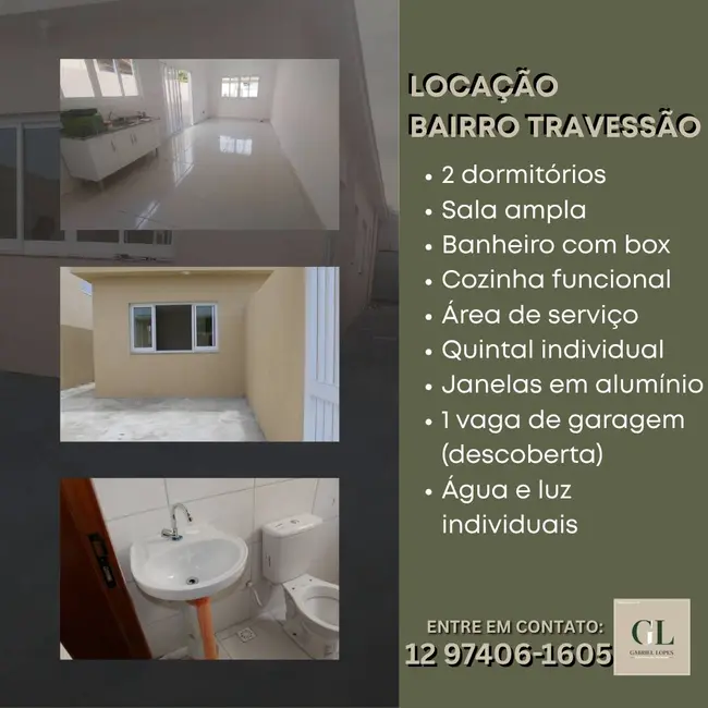Foto 1 de Casa com 2 quartos para alugar, 150m2 em Travessão, Caraguatatuba - SP