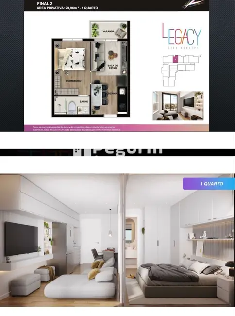Foto 1 de Apartamento com 2 quartos à venda, 48m2 em Centro, Pinhais - PR