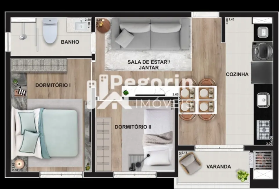 Apartamento com 2 quartos à venda, 46m2 em Centro, Pinhais - PR - imagem 6 Foto 6 de Apartamento com 2 quartos à venda, 46m2 em Centro, Pinhais - PR