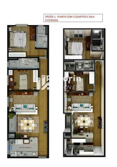 Apartamento com 3 quartos à venda, 106m2 em Emiliano Perneta, Pinhais - PR - imagem 3 Foto 3 de Apartamento com 3 quartos à venda, 106m2 em Emiliano Perneta, Pinhais - PR