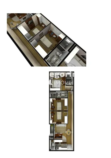 Apartamento com 3 quartos à venda, 76m2 em Emiliano Perneta, Pinhais - PR - imagem 6 Foto 6 de Apartamento com 3 quartos à venda, 76m2 em Emiliano Perneta, Pinhais - PR