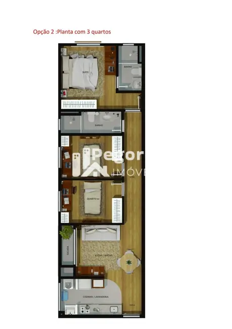 Foto 1 de Apartamento com 3 quartos à venda, 76m2 em Emiliano Perneta, Pinhais - PR