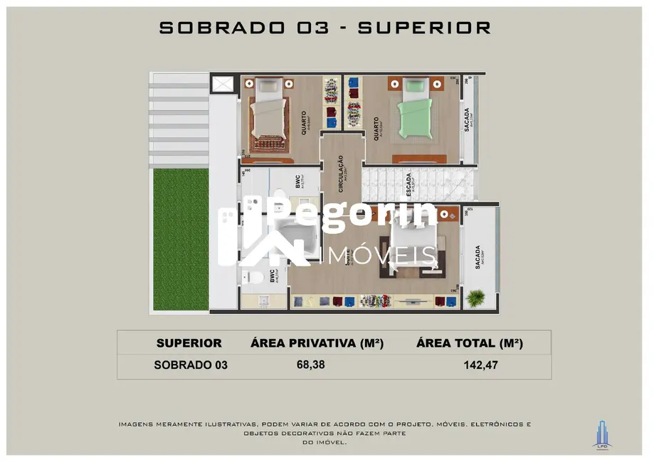 Sobrado com 3 quartos à venda, 65m2 em Emiliano Perneta, Pinhais - PR - imagem 8 Foto 8 de Sobrado com 3 quartos à venda, 65m2 em Emiliano Perneta, Pinhais - PR