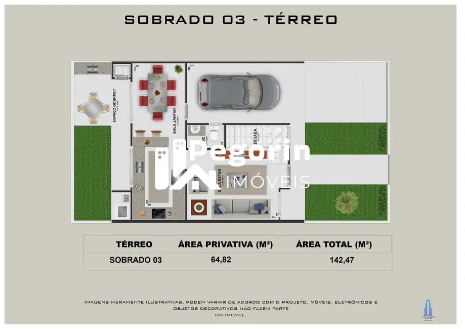 Sobrado com 3 quartos à venda, 65m2 em Emiliano Perneta, Pinhais - PR - imagem 6 Foto 6 de Sobrado com 3 quartos à venda, 65m2 em Emiliano Perneta, Pinhais - PR