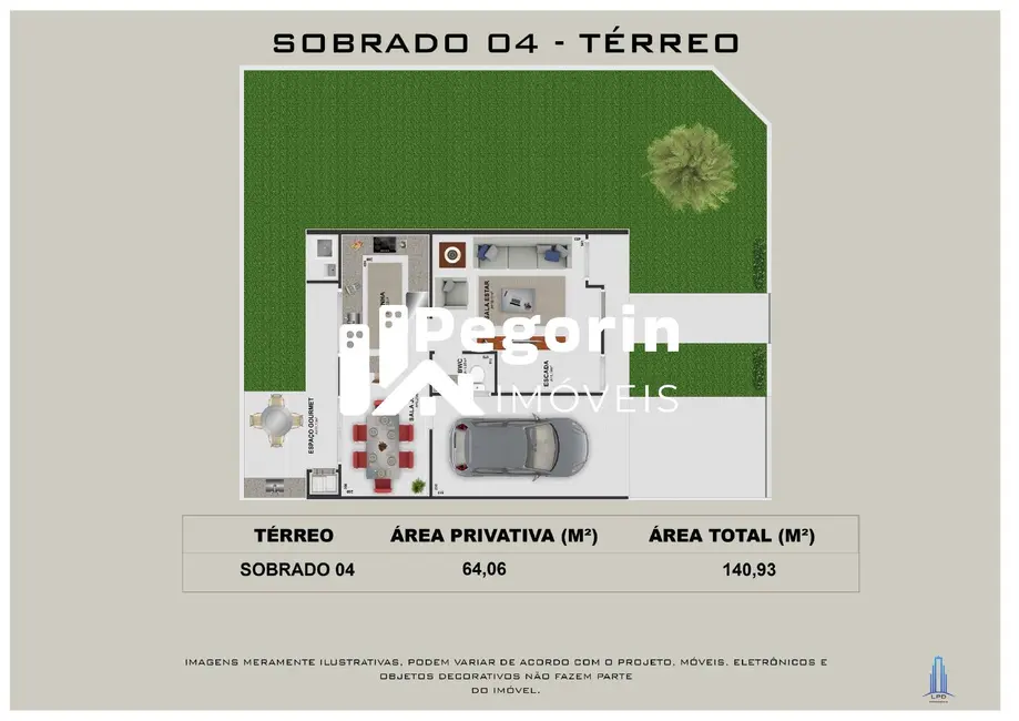 Sobrado com 3 quartos à venda, 141m2 em Emiliano Perneta, Pinhais - PR - imagem 6 Foto 6 de Sobrado com 3 quartos à venda, 141m2 em Emiliano Perneta, Pinhais - PR