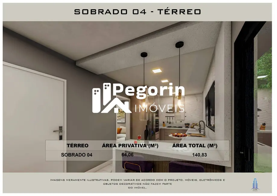 Sobrado com 3 quartos à venda, 141m2 em Emiliano Perneta, Pinhais - PR - imagem 5 Foto 5 de Sobrado com 3 quartos à venda, 141m2 em Emiliano Perneta, Pinhais - PR