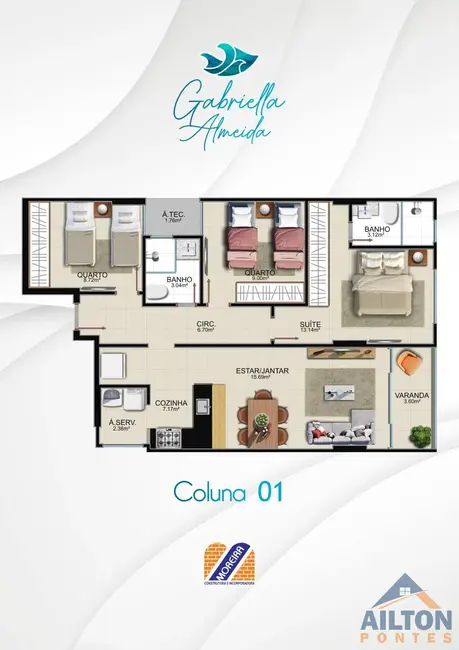 Foto 5 de Apartamento com 2 quartos à venda, 90m2 em Praia do Morro, Guarapari - ES