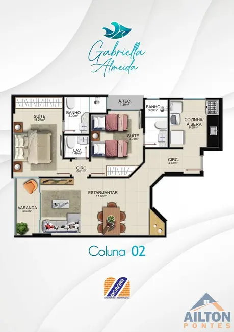 Foto 7 de Apartamento com 2 quartos à venda, 90m2 em Praia do Morro, Guarapari - ES