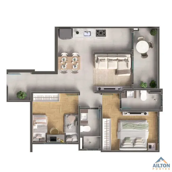 Foto 3 de Apartamento com 2 quartos à venda, 69m2 em Praia do Morro, Guarapari - ES