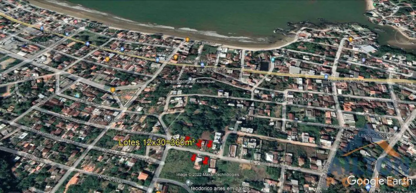Foto 3 de Terreno / Lote à venda, 360m2 em Santa Mônica, Guarapari - ES
