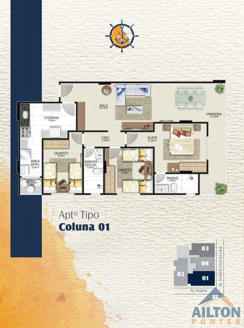 Foto 7 de Apartamento com 2 quartos à venda, 75m2 em Praia do Morro, Guarapari - ES