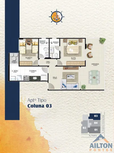 Foto 9 de Apartamento com 2 quartos à venda, 75m2 em Praia do Morro, Guarapari - ES