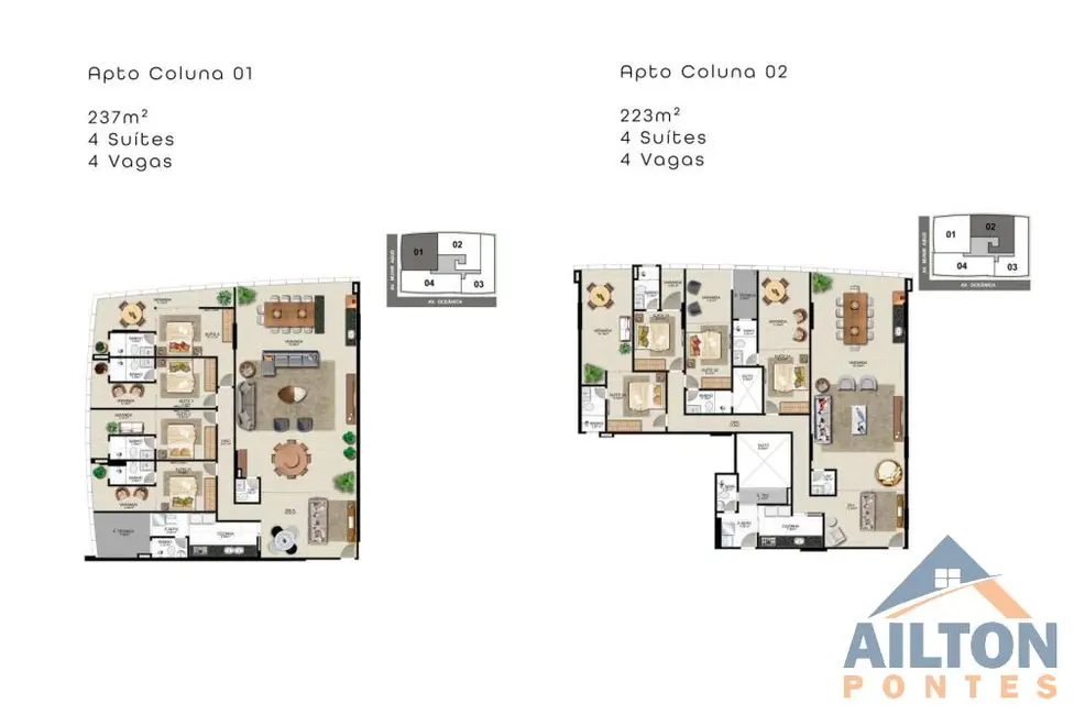 Apartamento com 4 quartos à venda, 221m2 em Praia do Morro, Guarapari - ES - imagem 9 Foto 9 de Apartamento com 4 quartos à venda, 221m2 em Praia do Morro, Guarapari - ES