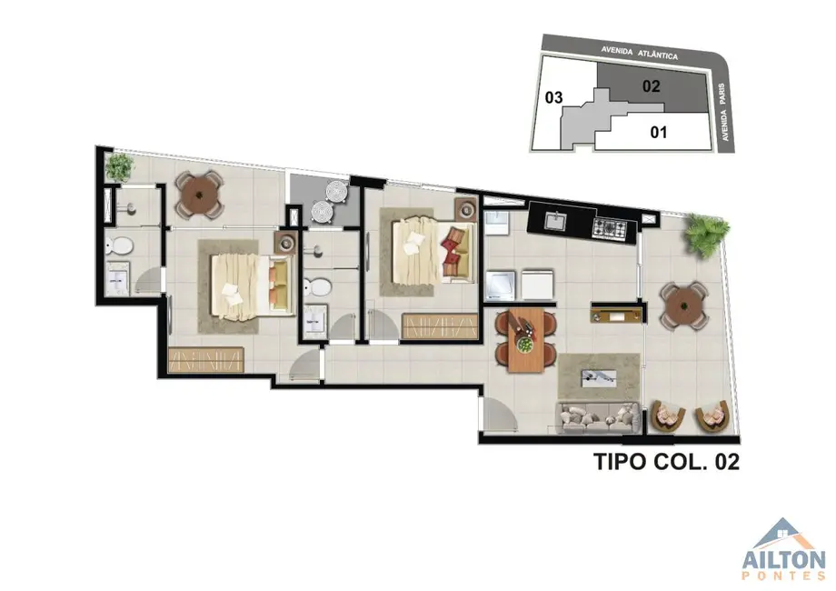 Apartamento com 2 quartos à venda, 67m2 em Praia do Morro, Guarapari - ES - imagem 8 Foto 8 de Apartamento com 2 quartos à venda, 67m2 em Praia do Morro, Guarapari - ES