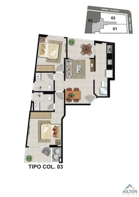 Apartamento com 2 quartos à venda, 67m2 em Praia do Morro, Guarapari - ES - imagem 9 Foto 9 de Apartamento com 2 quartos à venda, 67m2 em Praia do Morro, Guarapari - ES