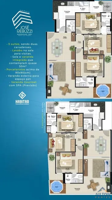 Apartamento com 3 quartos à venda, 114m2 em Praia do Morro, Guarapari - ES - imagem 6 Foto 6 de Apartamento com 3 quartos à venda, 114m2 em Praia do Morro, Guarapari - ES
