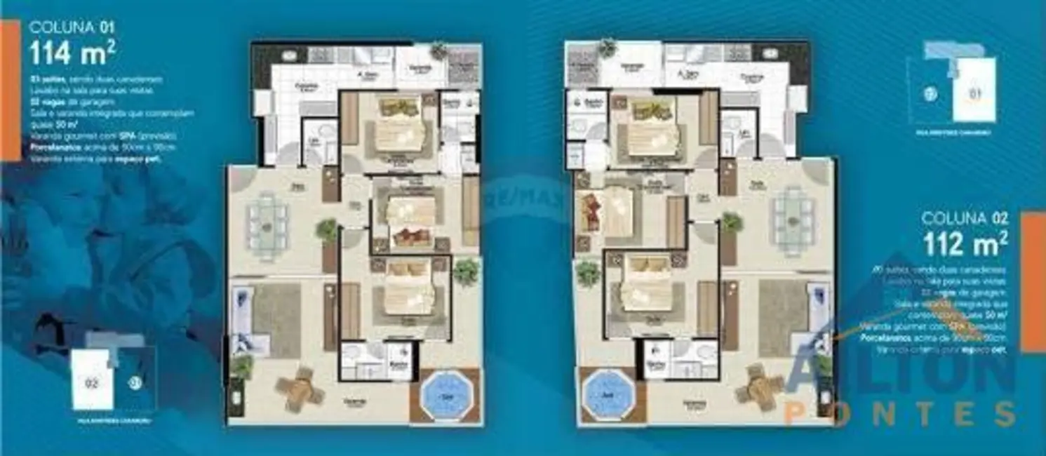 Apartamento com 3 quartos à venda, 114m2 em Praia do Morro, Guarapari - ES - imagem 7 Foto 7 de Apartamento com 3 quartos à venda, 114m2 em Praia do Morro, Guarapari - ES