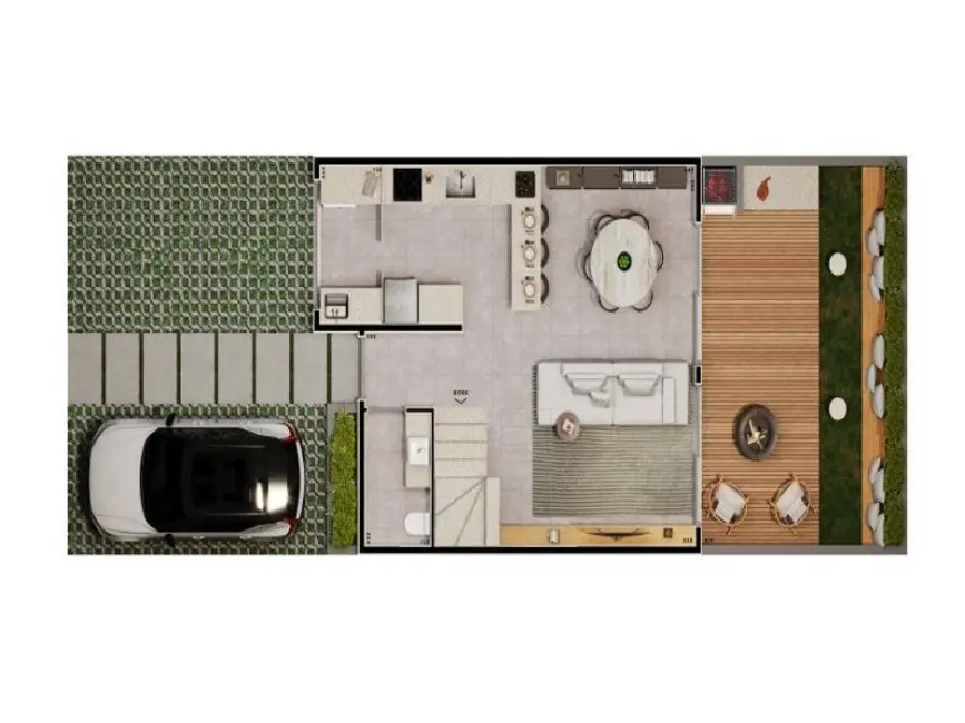 Casa de Condomínio com 3 quartos à venda, 102m2 em Santa Felicidade, Curitiba - PR - imagem 3 Foto 3 de Casa de Condomínio com 3 quartos à venda, 102m2 em Santa Felicidade, Curitiba - PR