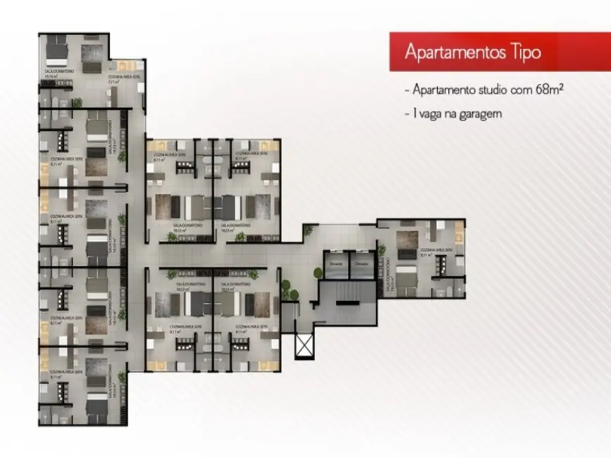 Foto 7 de Apartamento com 1 quarto à venda, 33m2 em Capão Raso, Curitiba - PR