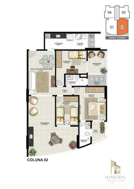 Foto 6 de Apartamento com 3 quartos à venda, 90m2 em Praia do Morro, Guarapari - ES