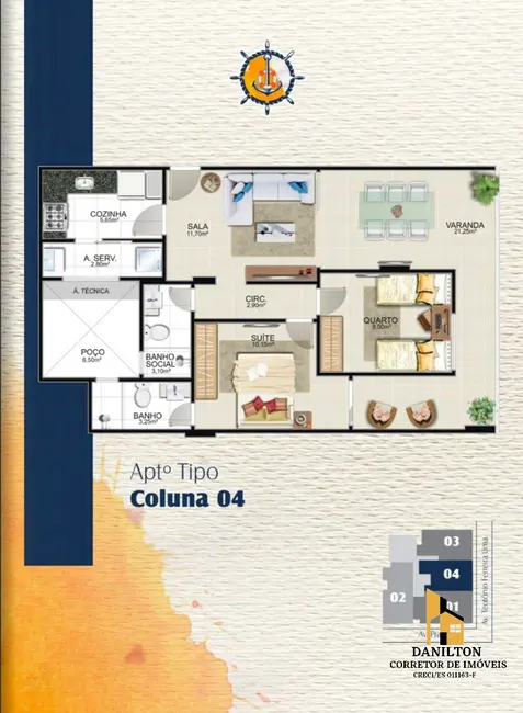 Apartamento com 2 quartos à venda, 100m2 em Praia do Morro, Guarapari - ES - imagem 8 Foto 8 de Apartamento com 2 quartos à venda, 100m2 em Praia do Morro, Guarapari - ES