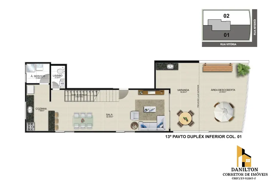 Apartamento com 3 quartos à venda, 89m2 em Praia do Morro, Guarapari - ES - imagem 5 Foto 5 de Apartamento com 3 quartos à venda, 89m2 em Praia do Morro, Guarapari - ES