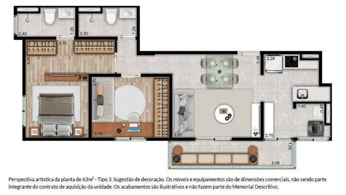 Foto 1 de Cobertura com 2 quartos à venda, 63m2 em Barueri - SP
